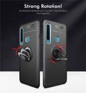 Samsung Galaxy A9 2018 Kılıf Ravel Yüzüklü Magnetic Standlı Silikon Kapak - 9