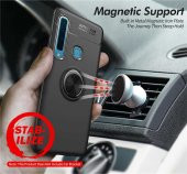 Samsung Galaxy A9 2018 Kılıf Ravel Yüzüklü Magnetic Standlı Silikon Kapak - 10