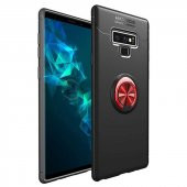Samsung Galaxy Note 9 Kılıf Ravel Yüzüklü Magnetic Standlı Silikon Kapak - 1