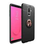 Samsung Galaxy A6 Plus 2018 Kılıf Ravel Yüzüklü Magnetic Standlı Silikon Kapak - 1