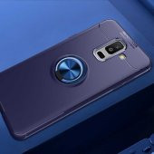Samsung Galaxy A6 Plus 2018 Kılıf Ravel Yüzüklü Magnetic Standlı Silikon Kapak - 7
