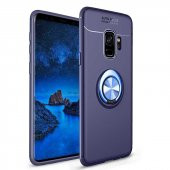 Samsung Galaxy S9 Kılıf Ravel Yüzüklü Magnetic Standlı Silikon Kapak - 1