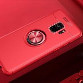 Samsung Galaxy S9 Kılıf Ravel Yüzüklü Magnetic Standlı Silikon Kapak - 3