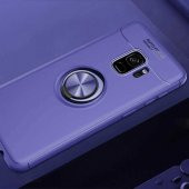 Samsung Galaxy S9 Kılıf Ravel Yüzüklü Magnetic Standlı Silikon Kapak - 4