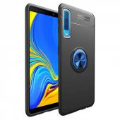 Samsung Galaxy A7 2018 Kılıf Ravel Yüzüklü Magnetic Standlı Silikon Kapak - 1