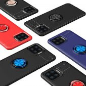 Oppo Reno 4 Lite Kılıf Ravel Yüzüklü Magnetic Standlı Silikon Kapak - 12