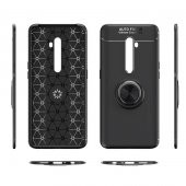 Oppo Reno 2Z Kılıf Ravel Yüzüklü Magnetic Standlı Silikon Kapak - 11