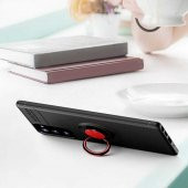 Samsung Galaxy Note 20 Kılıf Ravel Yüzüklü Magnetic Standlı Silikon Kapak - 9