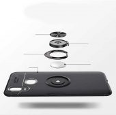 Xiaomi Mi Max 3 Kılıf Ravel Yüzüklü Magnetic Standlı Silikon Kapak - 12