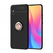 Xiaomi Redmi 9A Kılıf Ravel Yüzüklü Magnetic Standlı Silikon Kapak - 4