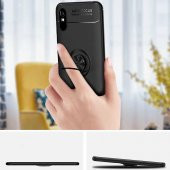 Xiaomi Redmi 9A Kılıf Ravel Yüzüklü Magnetic Standlı Silikon Kapak - 8