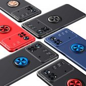 Xiaomi Poco M4 Pro 4G Kılıf Zore Ravel Yüzüklü Magnetic Standlı Silikon Kapak - 6