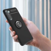 Oppo A91 Kılıf Ravel Yüzüklü Magnetic Standlı Silikon Kapak - 12