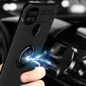 Xiaomi Redmi 9C Kılıf Ravel Yüzüklü Magnetic Standlı Silikon Kapak - 12