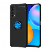 Huawei P Smart 2021 Kılıf Ravel Yüzüklü Magnetic Standlı Silikon Kapak - 1