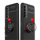 Huawei P Smart 2021 Kılıf Ravel Yüzüklü Magnetic Standlı Silikon Kapak - 3