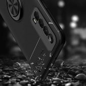 Huawei P Smart 2021 Kılıf Ravel Yüzüklü Magnetic Standlı Silikon Kapak - 6