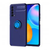 Huawei P Smart 2021 Kılıf Ravel Yüzüklü Magnetic Standlı Silikon Kapak - 10