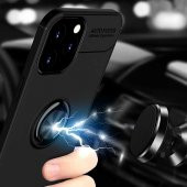 Apple iPhone 12 Pro Kılıf Ravel Yüzüklü Magnetic Standlı Silikon Kapak - 11