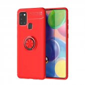 Samsung Galaxy A21S Kılıf Zore Ravel Yüzüklü Antişok Silikon Kapak - 11