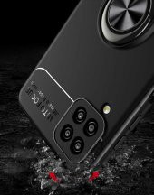 Galaxy M12 Kılıf Zore Ravel Yüzüklü Magnetic Standlı Silikon Kapak - 4