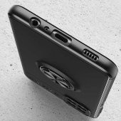 Galaxy M12 Kılıf Zore Ravel Yüzüklü Magnetic Standlı Silikon Kapak - 7