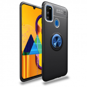 Samsung Galaxy M30S M21 Kılıf Ravel Yüzüklü Magnetic Standlı Silikon Kapak - 3