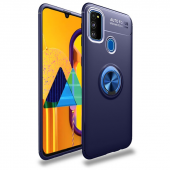Samsung Galaxy M30S M21 Kılıf Ravel Yüzüklü Magnetic Standlı Silikon Kapak - 8