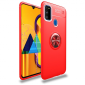 Samsung Galaxy M30S M21 Kılıf Ravel Yüzüklü Magnetic Standlı Silikon Kapak - 9