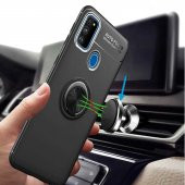 Samsung Galaxy M30S M21 Kılıf Ravel Yüzüklü Magnetic Standlı Silikon Kapak - 10