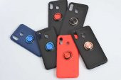 Samsung Galaxy A20 Kılıf Ravel Yüzüklü Magnetic Standlı Silikon Kapak - 6