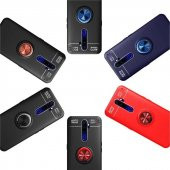 Oppo A5 2020 Kılıf Ravel Yüzüklü Magnetic Standlı Silikon Kapak thumbnail 9