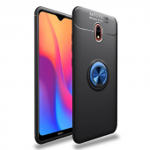 Xiaomi Redmi 8A Kılıf Ravel Yüzüklü Magnetic Standlı Silikon Kapak - 1