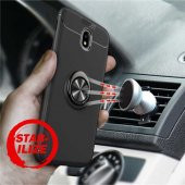 Xiaomi Redmi 8A Kılıf Ravel Yüzüklü Magnetic Standlı Silikon Kapak - 4