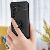 Xiaomi Mi Note 10 Lite Kılıf Ravel Yüzüklü Magnetic Standlı Silikon Kapak - 3