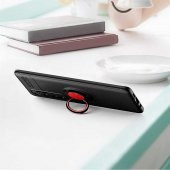 Xiaomi Mi Note 10 Lite Kılıf Ravel Yüzüklü Magnetic Standlı Silikon Kapak - 7