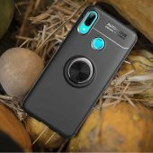 Huawei Y6 2019 Kılıf Ravel Yüzüklü Magnetic Standlı Silikon Kapak - 2