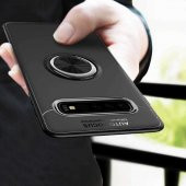Samsung Galaxy S10 Plus Kılıf Ravel Yüzüklü Magnetic Standlı Silikon Kapak - 3