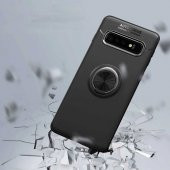 Samsung Galaxy S10 Plus Kılıf Ravel Yüzüklü Magnetic Standlı Silikon Kapak - 4