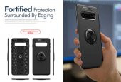 Samsung Galaxy S10 Plus Kılıf Ravel Yüzüklü Magnetic Standlı Silikon Kapak - 8