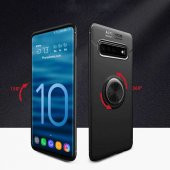 Samsung Galaxy S10 Plus Kılıf Ravel Yüzüklü Magnetic Standlı Silikon Kapak - 10