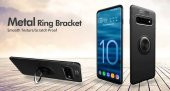 Samsung Galaxy S10 Plus Kılıf Ravel Yüzüklü Magnetic Standlı Silikon Kapak - 11