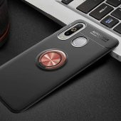 Samsung Galaxy A20S Kılıf Ravel Yüzüklü Magnetic Standlı Silikon Kapak - 12