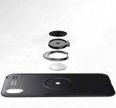 Huawei Y5 2019 Kılıf Ravel Yüzüklü Magnetic Standlı Silikon Kapak - 2