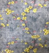 Renkli Duvarlar Çiçek Ağaç Yaprak Desen Kendinden Yapışkanlı 3D Duvar Kağıdı Paneli NW131 thumbnail 2