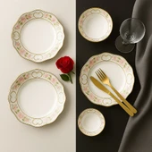 İpek Poselen 24 Parça Çeyizlik Yemek Takımı - 1