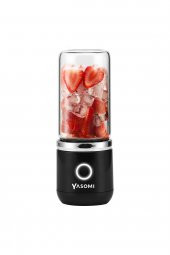 Yasomi Taşınabilir Kablosuz Şarjlı Cam Smoothie El Blenderi Siyah (Yasomi Türkiye Garantili) - 1