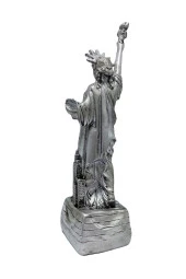 ABD New York Özgürlük Heykeli Reçine Gümüş Renk 20 cm thumbnail 8