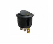 IC-132A Yuvarlak Nokta Işıklı Anahtar Sarı On-Off 3P 12Volt - 1