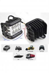 NKT GROUP Off Road 45w 12 Led 10cm Beyaz- Turuncu Kare Sis Farı Çalışma Lambası - 3